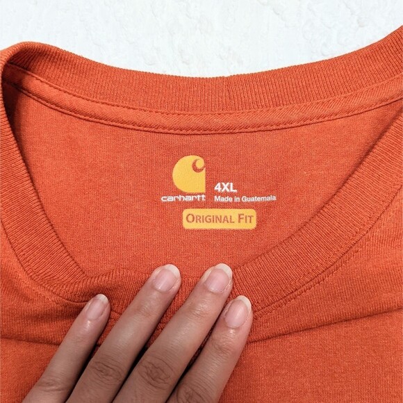 Carhartt Men's 4XL Original Fit Long Sleeve Logo Spell Out T-Shirt - Picture 3 of 4